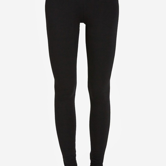 Black Cotton Leggings Size Large - Picture 2 of 3